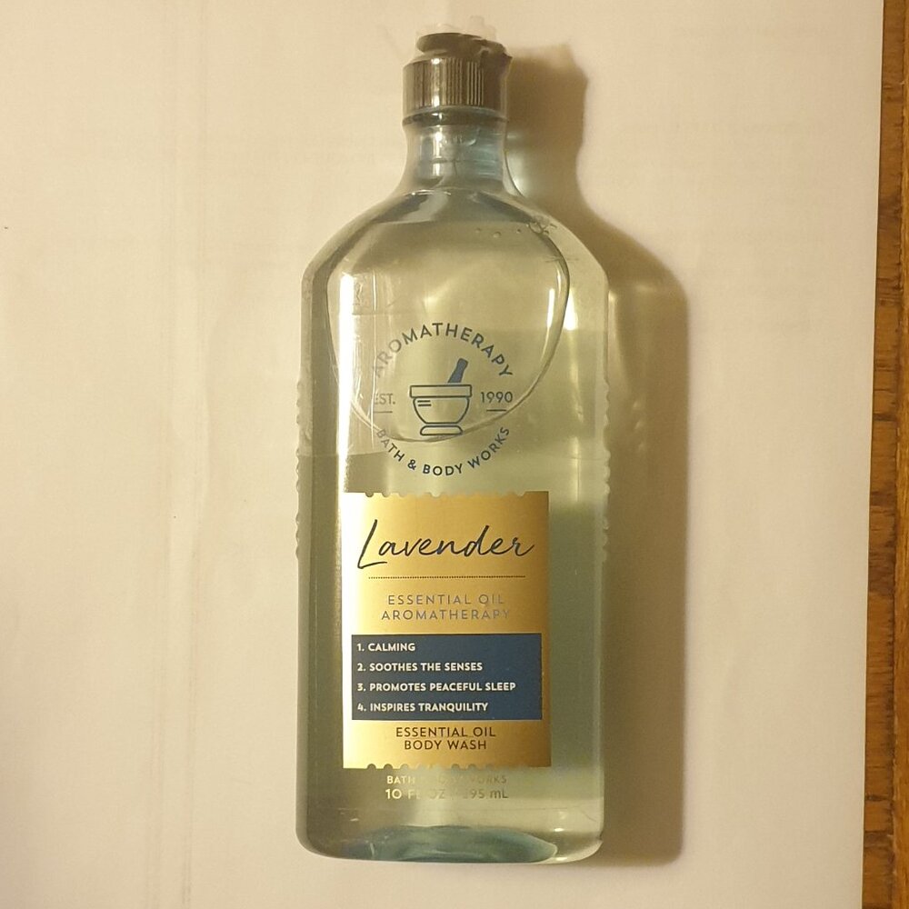 NEW Bath & Body Works Aromatherapy Lavender Essential Oil Body Wash 10 FL OZ